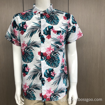 Tryckt semesterskjorta i 100 % polyester